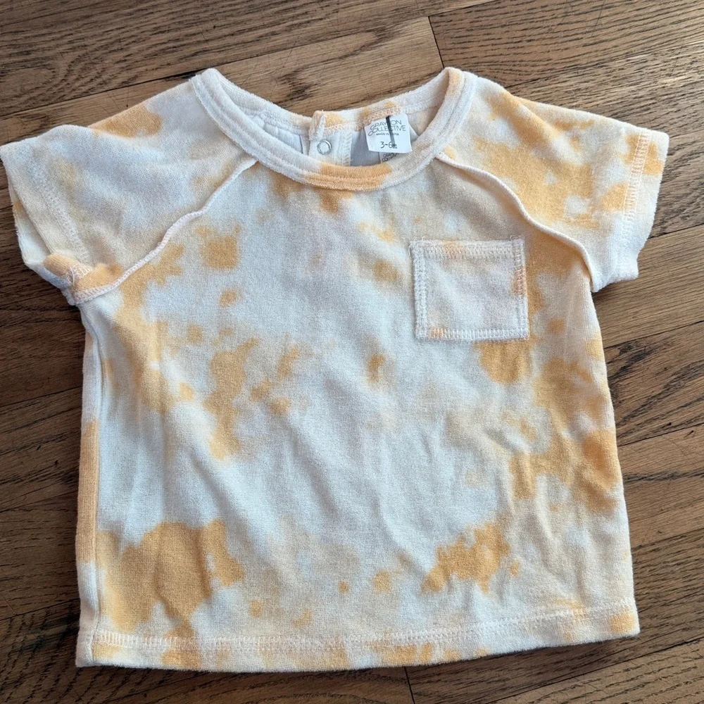 Grayson Collective Orange Tie-Dye Baby Set Size 3-6 Months